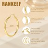 RANKEEF Chunky Gold Hoop Earrings for Women Lightweight 14k Real