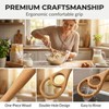 Higijapuf 2 Pack Danish Dough Whisk, Wooden Sourdough Stirrer 12.6