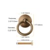 Tiazza 4Pcs Chinese Style Antique Brass Ring Pull Handle Kitchen