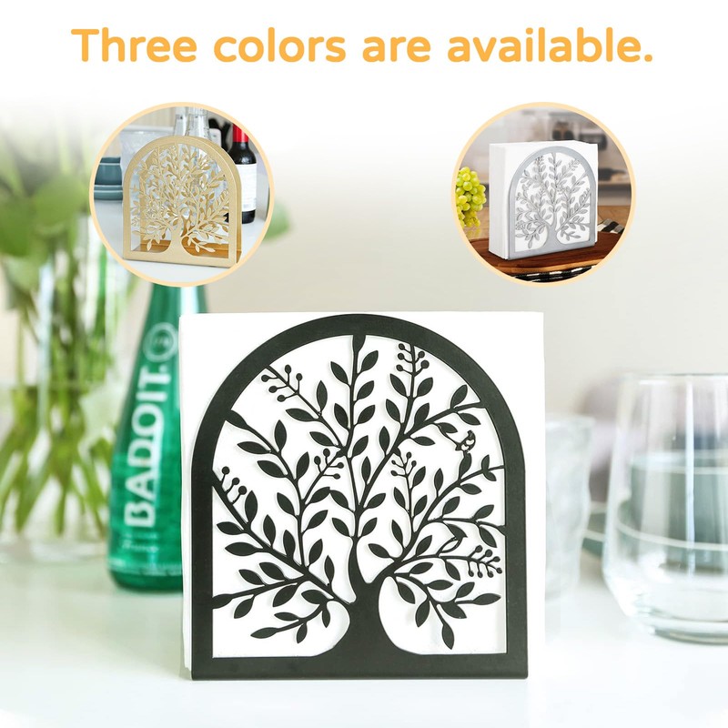 Space-Efficient Napkin Holder for Kitchen Dining Table Metal Freestanding Fabric