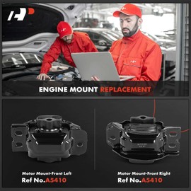 A-Premium 2PCS Front Left and Right Engine Motor Mount Kit Compatible with Dodge Ram 2500 2003-2008, Ram 3500 2003-2007, 5.7L 5.9L 8.0L, Replace# 52021712AA, 52021713AA