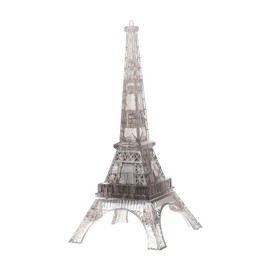 3D Transparent Eiffel Tower Puzzle Crystal Jigsaw Puzzle Eiffel Jigsaw Pieces Building Blocks Brain Teaser Educational Early Learning Jigsaw, Grey