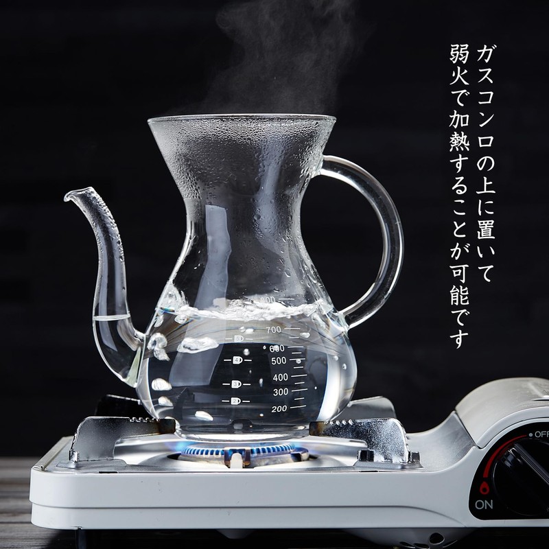 Pokaloti Coffee Server, Heat Resistant Glass, Coffee Pitcher, 33.8 fl