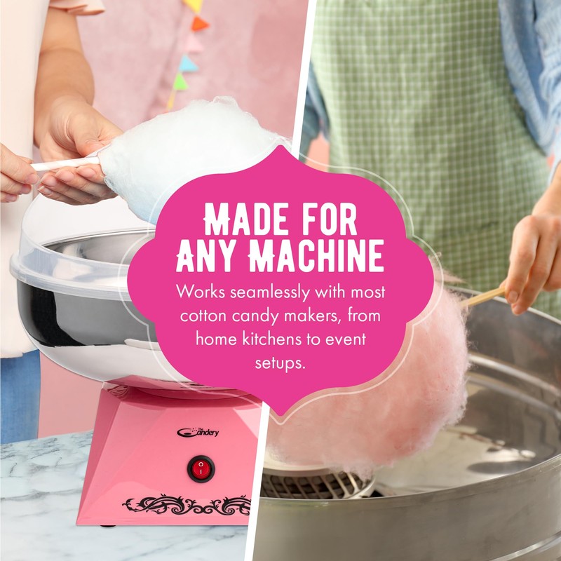 The Candery Cotton Candy Floss Sugar 32oz (2-Pack) Includes |