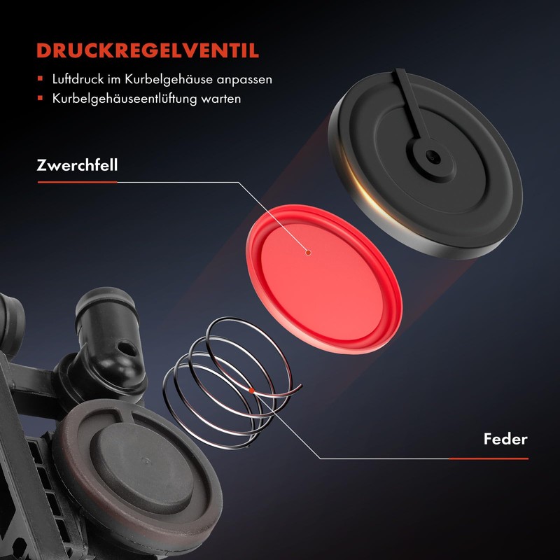 Frankberg Oil Water Separator Ventilation Hoses for Crankcase Replace# 06F129101C