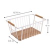 Smart Design Wood and Steel Wire Basket - 12.75" x