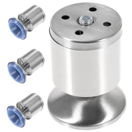 Tofficu 4pcs Adjustable Furniture Legs Cabinet Legs Adjustable Support Straight Stainless from Raiser Bed Legs Lifter Industrial Steel Cabinets Sofa Cabinet Foot for Height Bedroom Silver