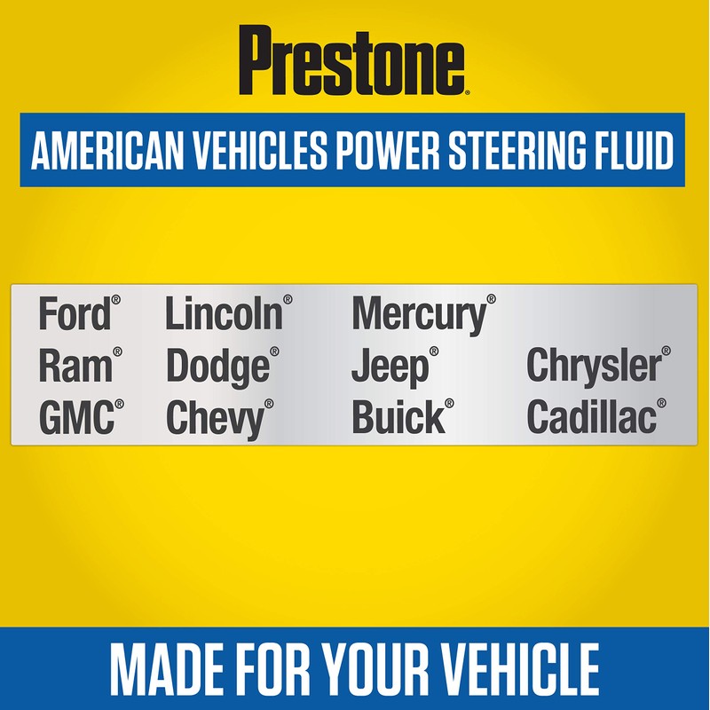 Prestone AS264 Full-Synthetic Power Steering Fluid for American Vehicles, 12