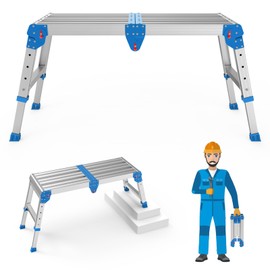 Loyoda Work Platform 500 Lbs Capacity,Height Adjustment Step Stool,Foldable Step Platform with One-Touch Automatic Fold