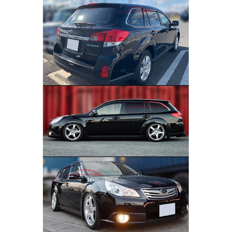 Fits for 2010-2014 Subaru Outback Wagon Sporty Black Trim Smoke