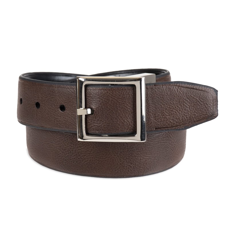Dockers - Cinturón reversible a café para niños grandes, Brown/Black