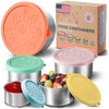 Everusely - Stainless Steel Containers with Lids - Set of