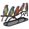NOLITOY Vibrant Bird Statue Branch Stained Glass Birds on Branch