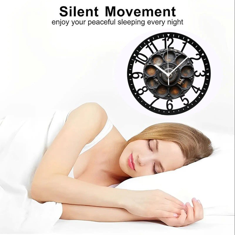 25cm Circular Iron Wall Clock with a Fisherman's Net and