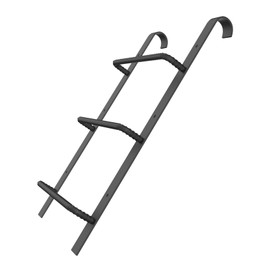 3-Rung Window Well Ladder, Heavy Duty Steel Basement Egress, Fire Escape Ladder for Emergency Home Safety(34.2" Lx17.9 W, Hooked, Matte Black)