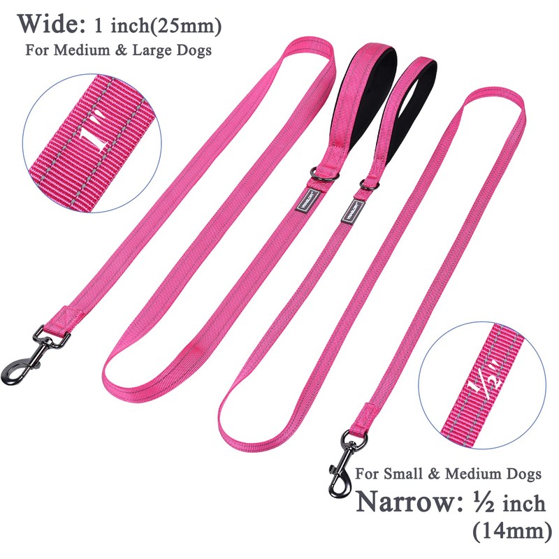 VIVAGLORY Dog Lead, Dog Training Lead with Comfortable Neoprene Padded