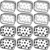 Kacctyen 12 Pcs Volleyball Clear Makeup Bag with Zipper Bulk