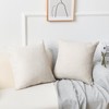 JIUZHEN 18x18 Inch Natural Beige Linen Throw Pillow Covers Pack
