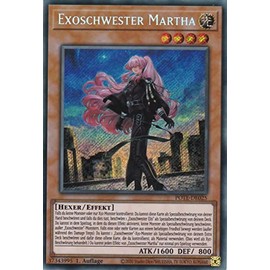 TCG - Exoschwester Martha - Secret Rare - German - 1st Edition - in Set with Ultrapro Toploader - Yugioh