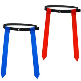 Kisangel 10pcs Adjustable Football Belts with Flags for Boy Girl Adults Football Belts for Team Games and Training Activities