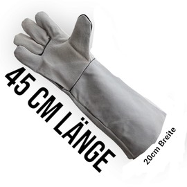 Alpin-Trachten Leather Gloves Welding and Cooking Essentials Heat Resistant Protective Leather Gloves Length 45 cm