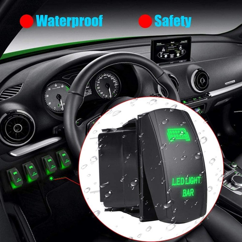Toggle Rocker Switch, Rocker Switch 12V 24V ON/Off Toggle LED