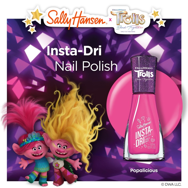 Sally Hansen Insta-Dri x Trolls Nail Polish Collection - Poppilicious