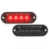 2PCS 3.3 Inch Red Trailer Side Marker Lights, Smoked Lens
