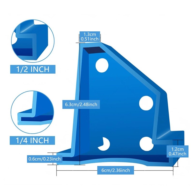 AIMALL 20PCS Flooring Spacers 1/4" & 1/2" Gap for Laminate