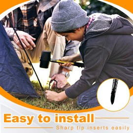 Fabulas Rebar Stakes, 12 Inch 12 Pack Ground Stakes U Hook Heavy Duty Metal Steel Trampoline Anchors with Chisel Point for Trampoline High Wind Chicken Coop Accessories Fence Gardening Tent Dog