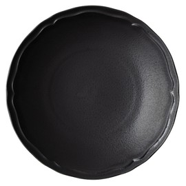 TOKI1919 37F371-06 Lightweight Tableware, Poire Poire, Black Cafe, Hamburger Plate, Steak Plate, Round Plate, Diameter Approx. 9.4 x 1.2 inches (24 x 3 cm), French Dish, Hotel, Restaurant