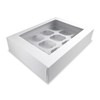 White Cupcake Boxes Holds 12 - Pack of 5 Durable