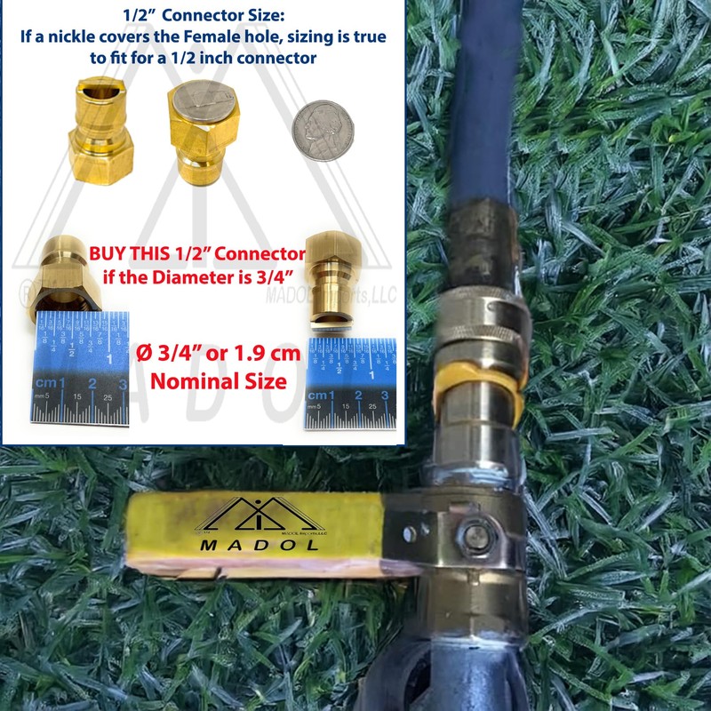 Solid Brass 1/2'' Female NPT Quick Connect Hose Connector Plug