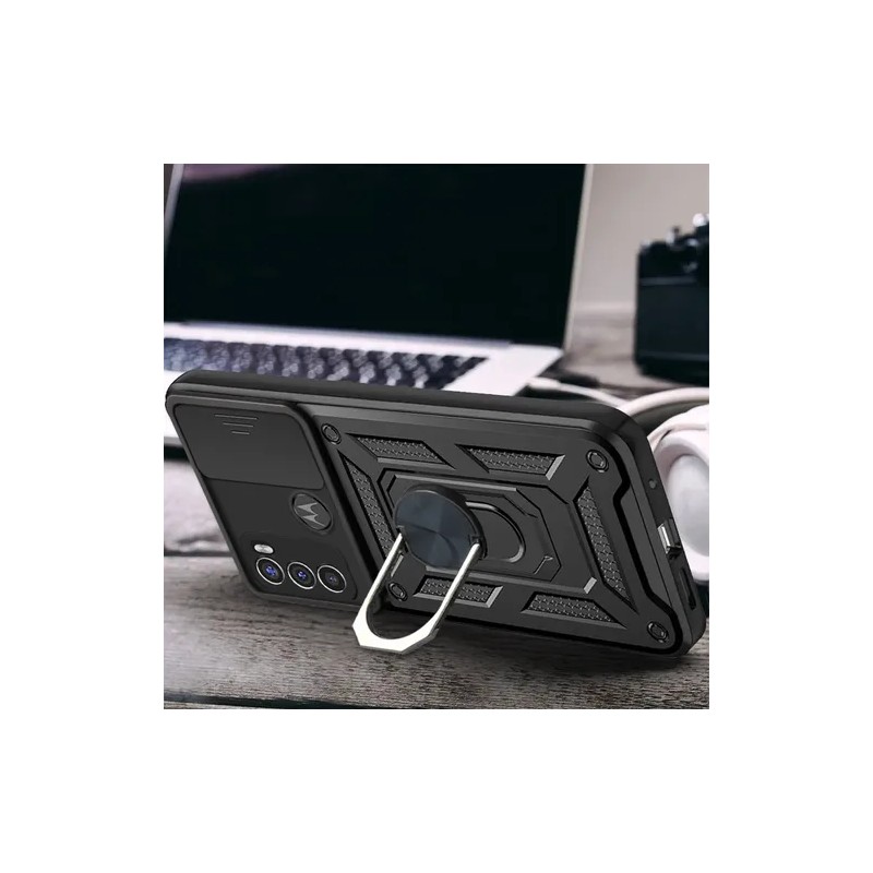 Funda Moto G60 Uso Rudo Antigolpes Tapa Cámara Deslizante Soporte