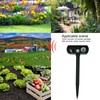 Solar Powered LED Animal Repeller Ultrasonic Waterproof Animal Repellent for