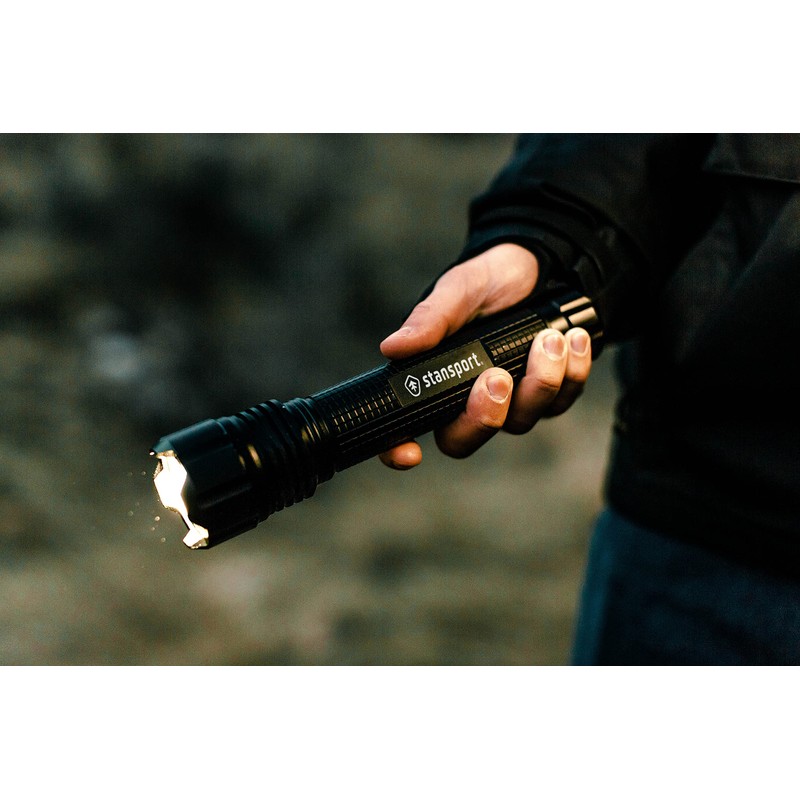 Stansport High-Powered Cree LED Tactical Flashlight, Black, One Size