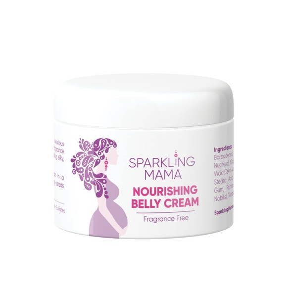 Sparkling Mama's Belly Cream Nourishing Maternity Skin & Stretch Mark Lotion | (From the Creator of Fizzelixir), 4oz jar