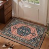 Tangsoo Oriental 2x3 Small Rug for Entryway,Washable Non-Slip Indoor Mat