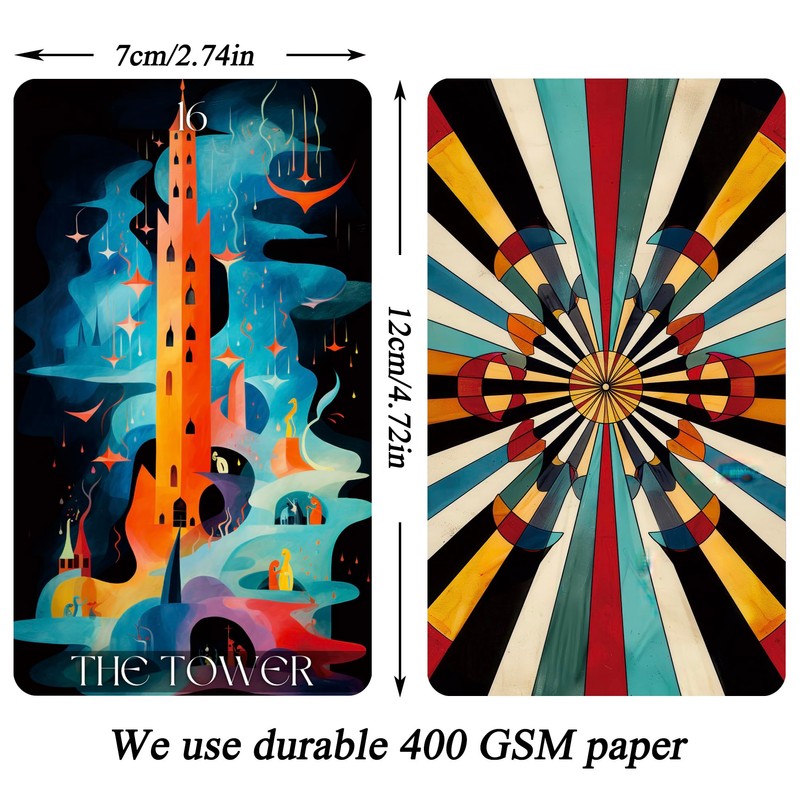 Tzxamsez Wonderland Tarot Deck, Tarot Cards for Beginners, Fortune Telling