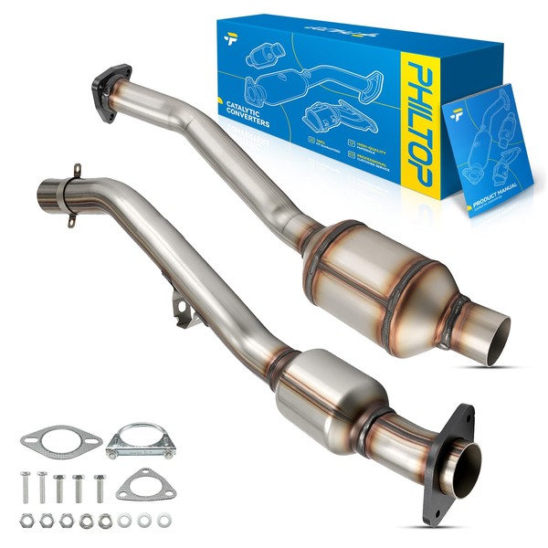 PHILTOP Rear Catalytic Converter Direct-Fit Stainless Steel Compatible With Subaru