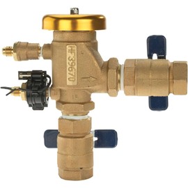 Febco 765 Series 3/4" Bronze Pressure Vacuum Breaker Backflow Preventer, Quarter Turn Shutoff, NPT Connections, Freeze Sensor with SentryPlus Alert Technology, Industrial Plants, Irrigation System