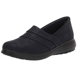 Easy Street Zapatillas Planas para Mujer, Azul Marino/Flor y Brillo, 10 X-Wide