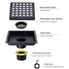 Square Shower Drain 4 inch, Nicmondo Point Center Floor Waste