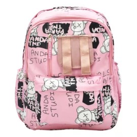 Lluvia Mochila Panda Tne Anda Studi Estampada Rosa Primaria Ll23bjm057 Lluvia Diseño De La Tela Estampado