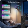 GOEBLESON LED Floor Lamp with RGB Galaxy Projector, 18W Double