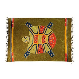 Sarong Pareo Wrap Skirt, Towel, Beach Towel, Wrap Dress, Butterfly Design, Handmade by EL-Vetriebs GmbH - 160cm x 110cm