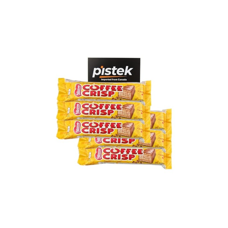 Coffee Crisp Chocolate Candy Bars, Full Size 50g/1.76oz, Shipped from