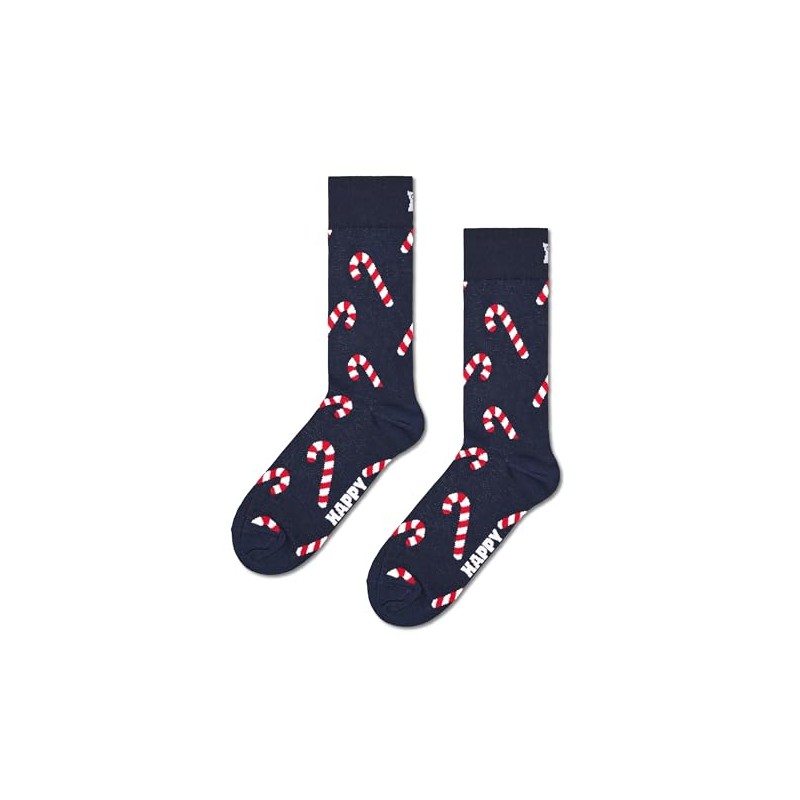 Happy Socks Unisex Candy Cane Socks, Multi-Colour, 3-7, multicoloured