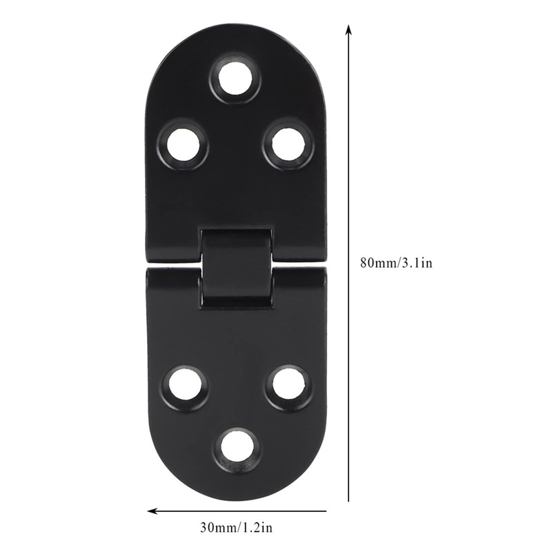 AUNMAS 4Pcs Flip Hinge, 80 * 30 * 2.2mm Zinc