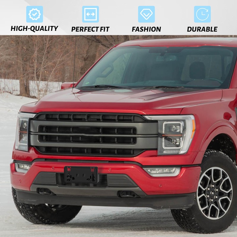 Front License Plate Holder for 2021+ F150, Front Bumper License